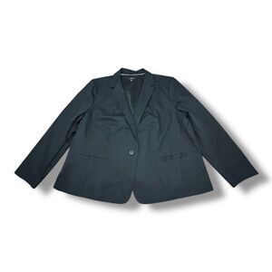 Talbots Women Black Blazer Jacket Capsule Minimalist One Button Women’s Size 22W